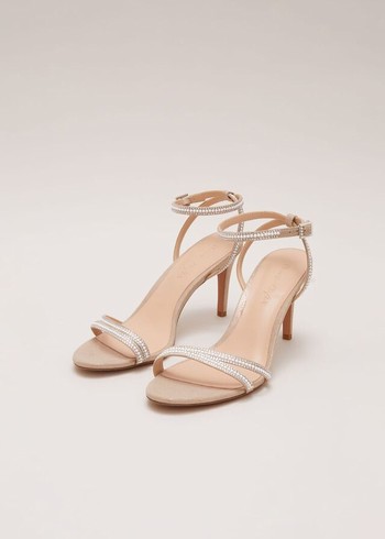 Phase Eight Pearl Embellished Barely There Heels Metal Canada | ETYLON-786